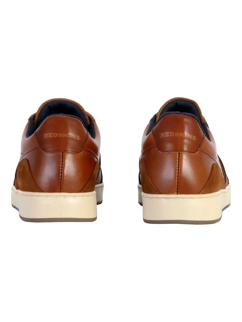 Basket Cuir Redskins Saldan   Marron