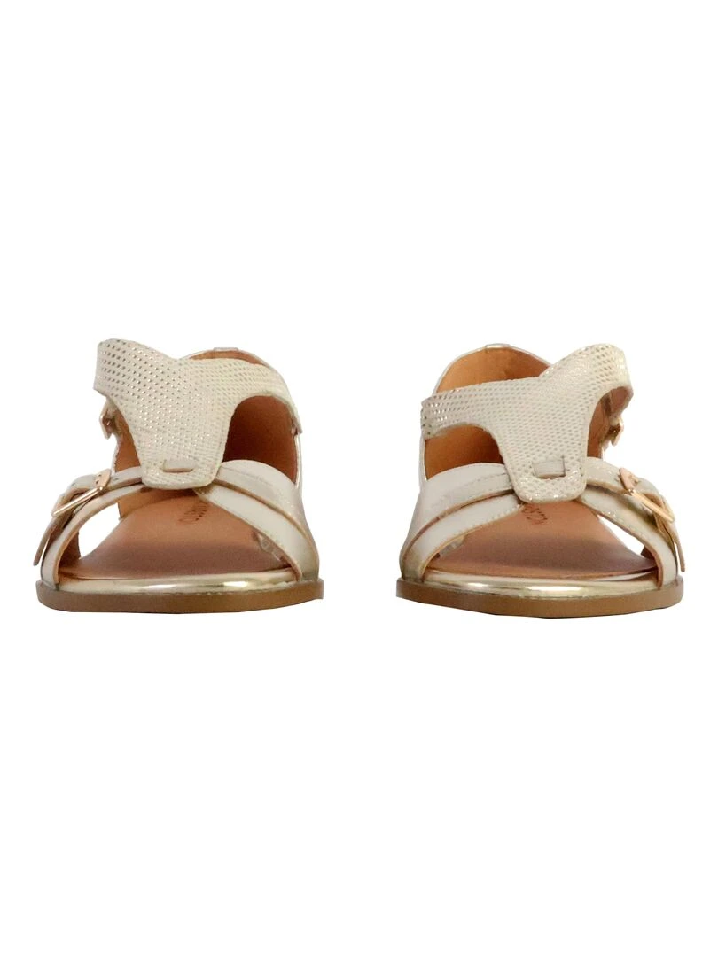 Sandale Plate Cuir Emilie Karston Soka   Gris