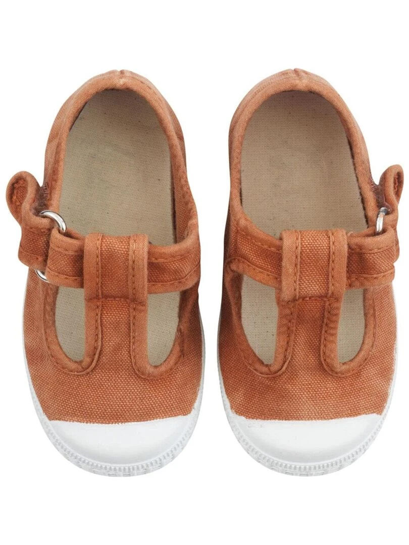 Baskets toile Helly Marron noisette