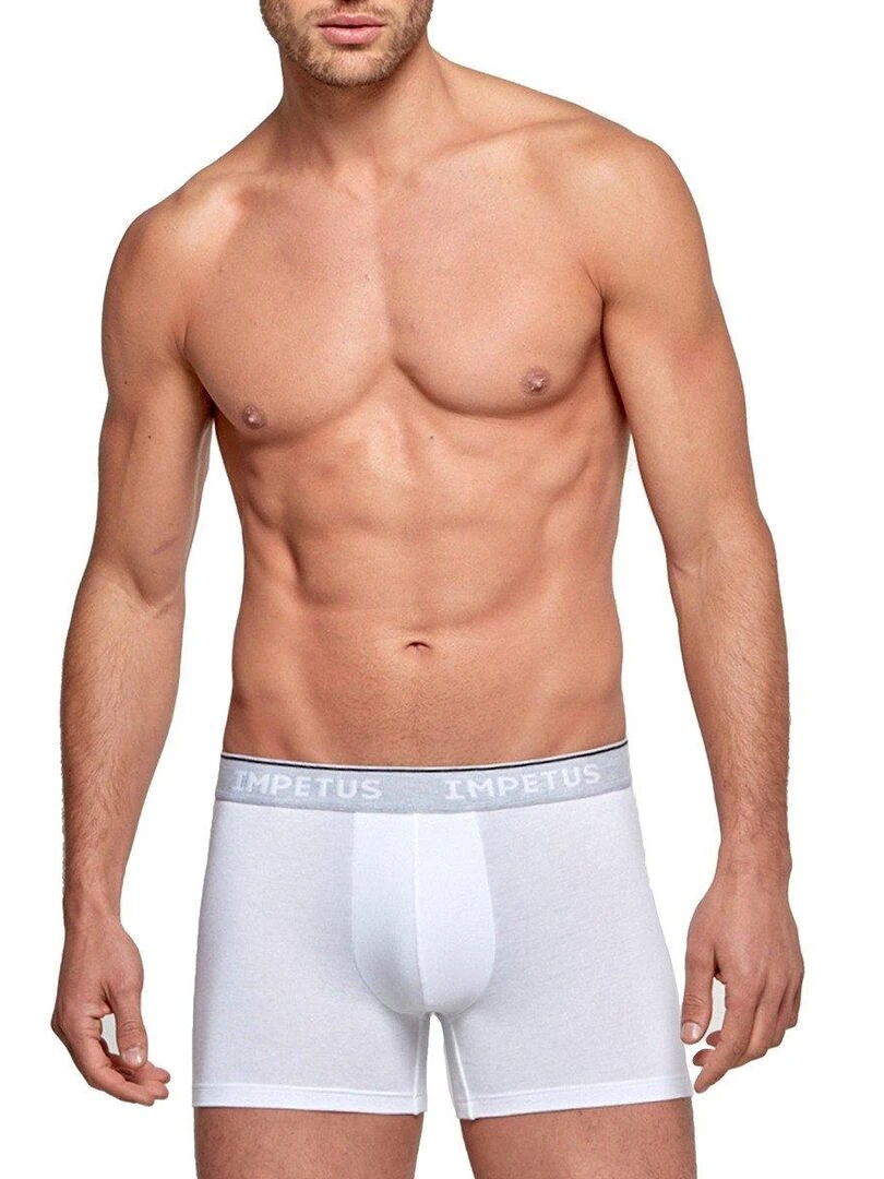 Boxer bio organique Oeko Tex confort Cotton Organic Blanc