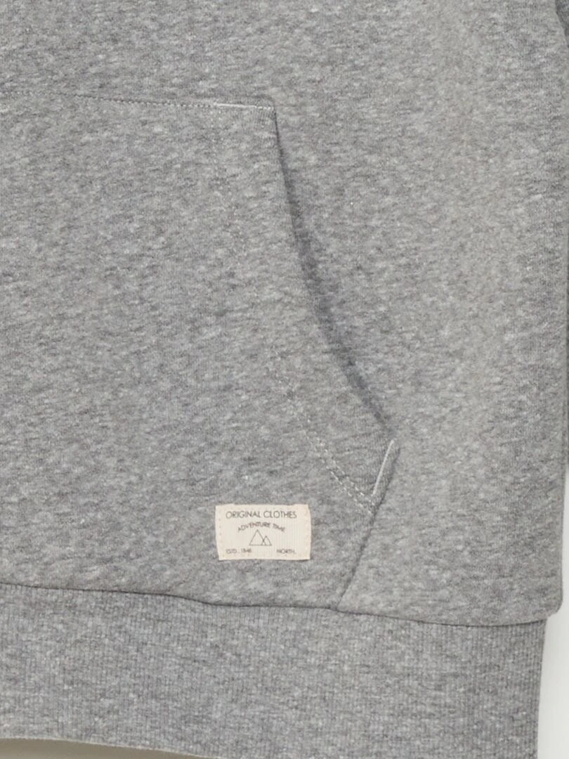 Sweat en molleton   Gris chiné