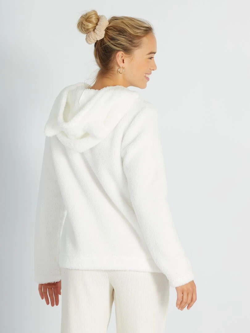 Sweat en polaire   blanc