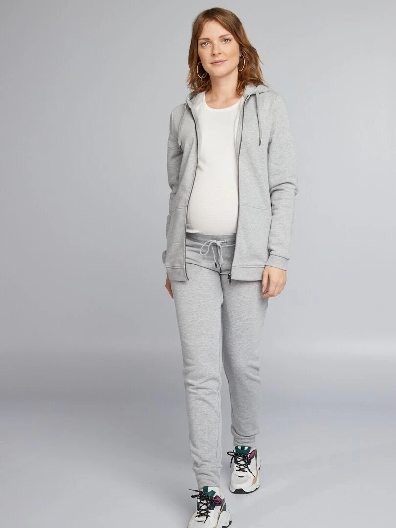 Pantalon grossesse en molleton Gris