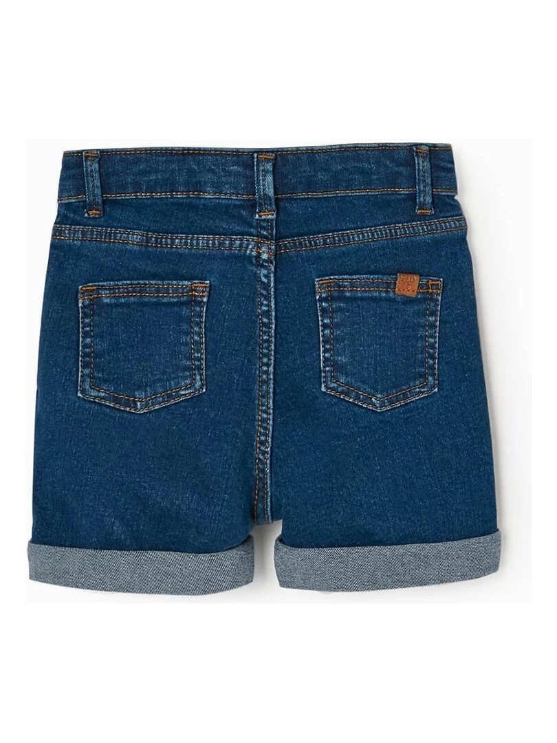 Short en Denim de Coton Bébé Fille READY PLAYER Bleu
