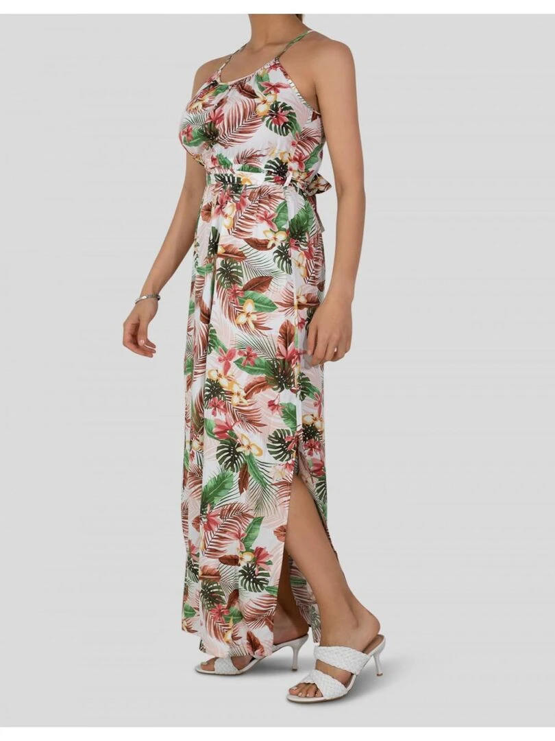 Robe longue à imprimé Vero Moda   Blanc Blanc