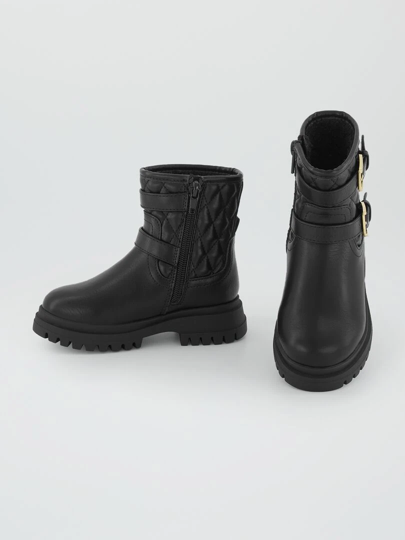 Boots matelassées   noir