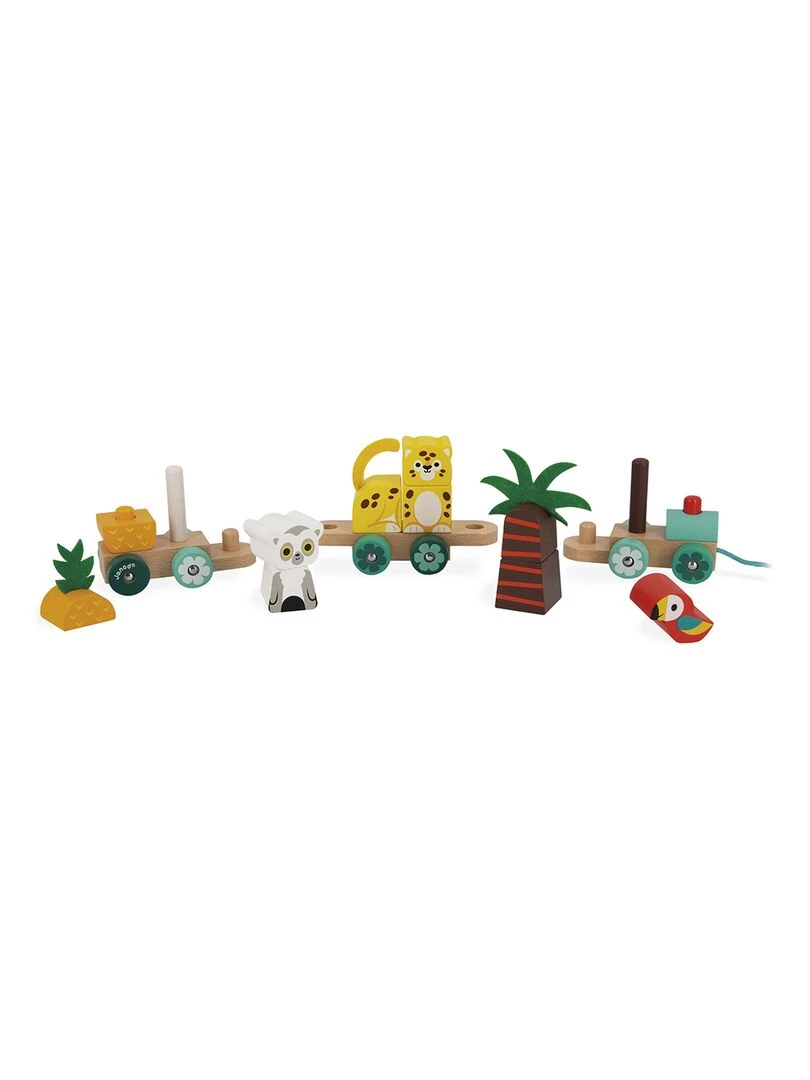Train d'activités tropical à tirer en bois Tropik N/A