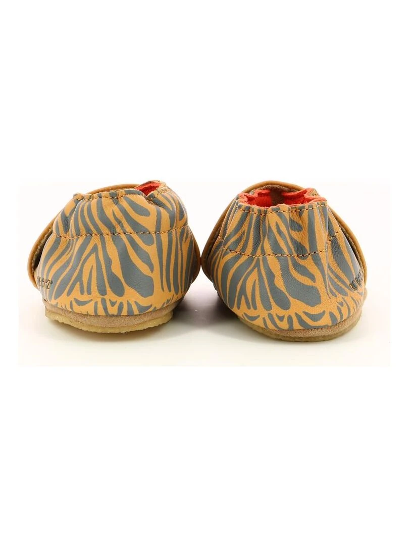 Chaussons Cuir Awesome Tiger   Marron