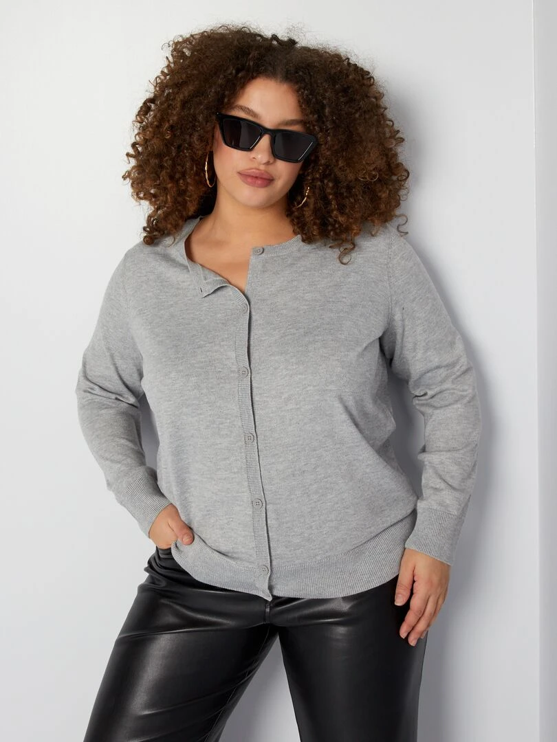 Gilet en maille fine Gris