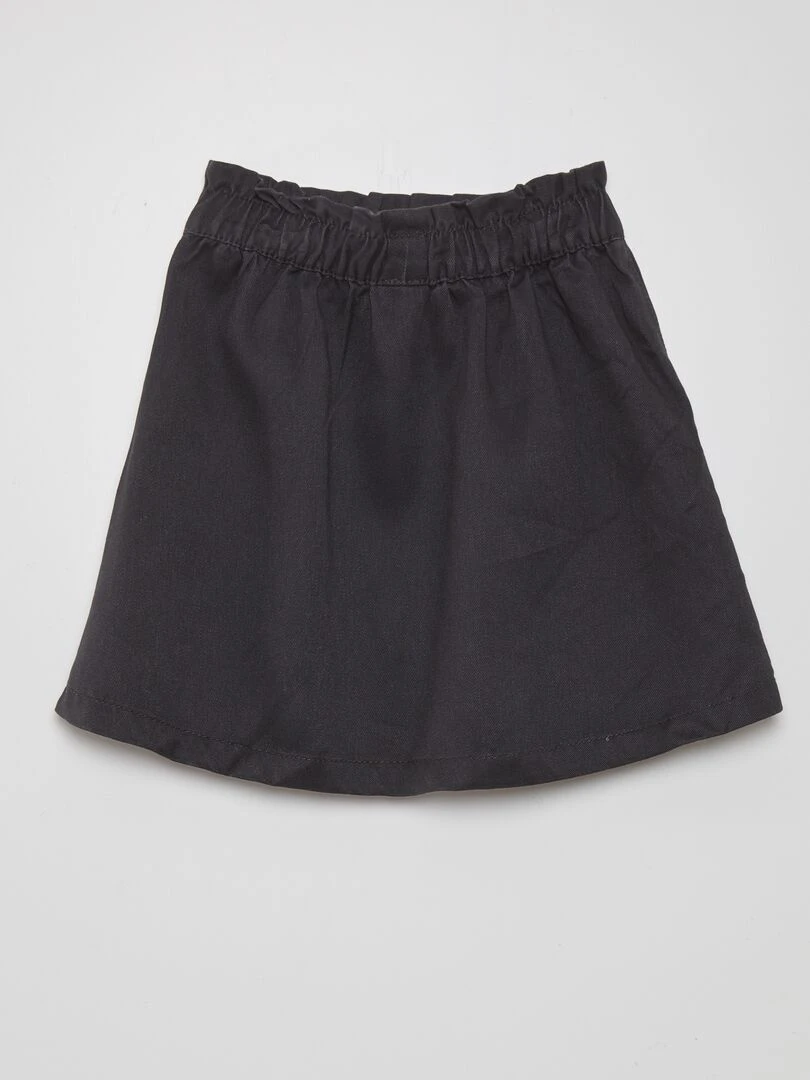 Jupe paper bag avec poches Noir