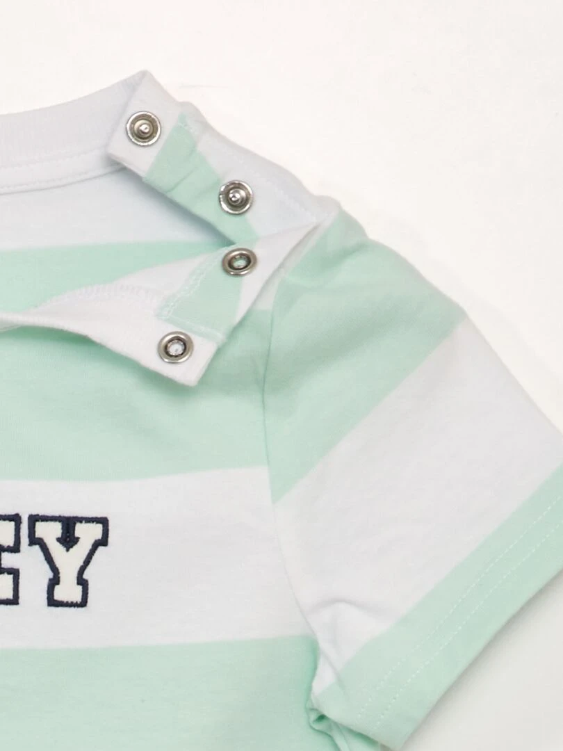 T shirt imprimé   So Easy   Vert rayé