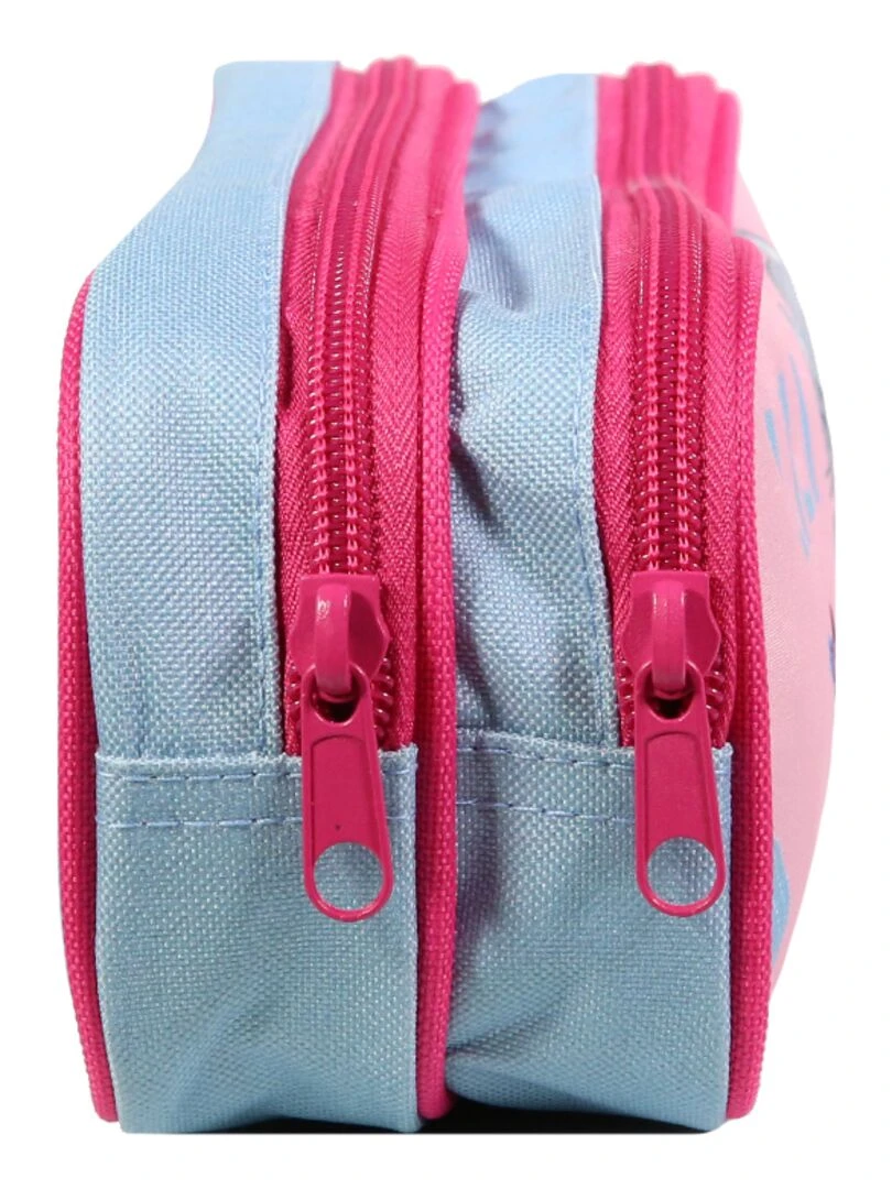 BAGTROTTER Trousse scolaire 2 compartiments Lili Lou Rose   Rose