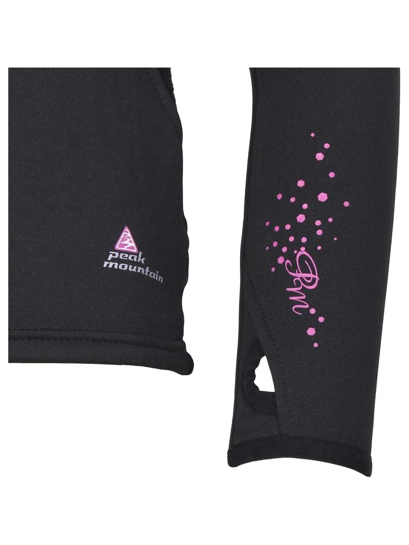 Sweat polarshell fille GANY   PEAK MOUNTAIN   Noir Noir