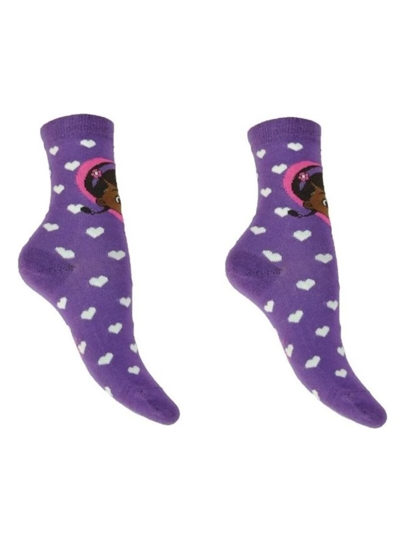 Une paire de chaussettes 27/30 Docteur la peluche Violet