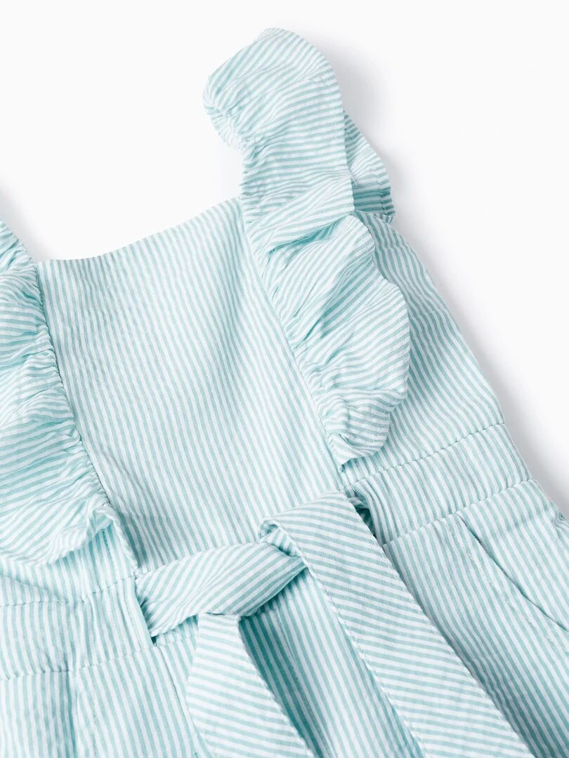Combi Short À Rayures Pour Fille manches longues   Vert