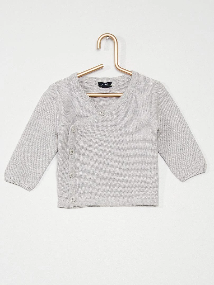 Gilet asymétrique gris clair