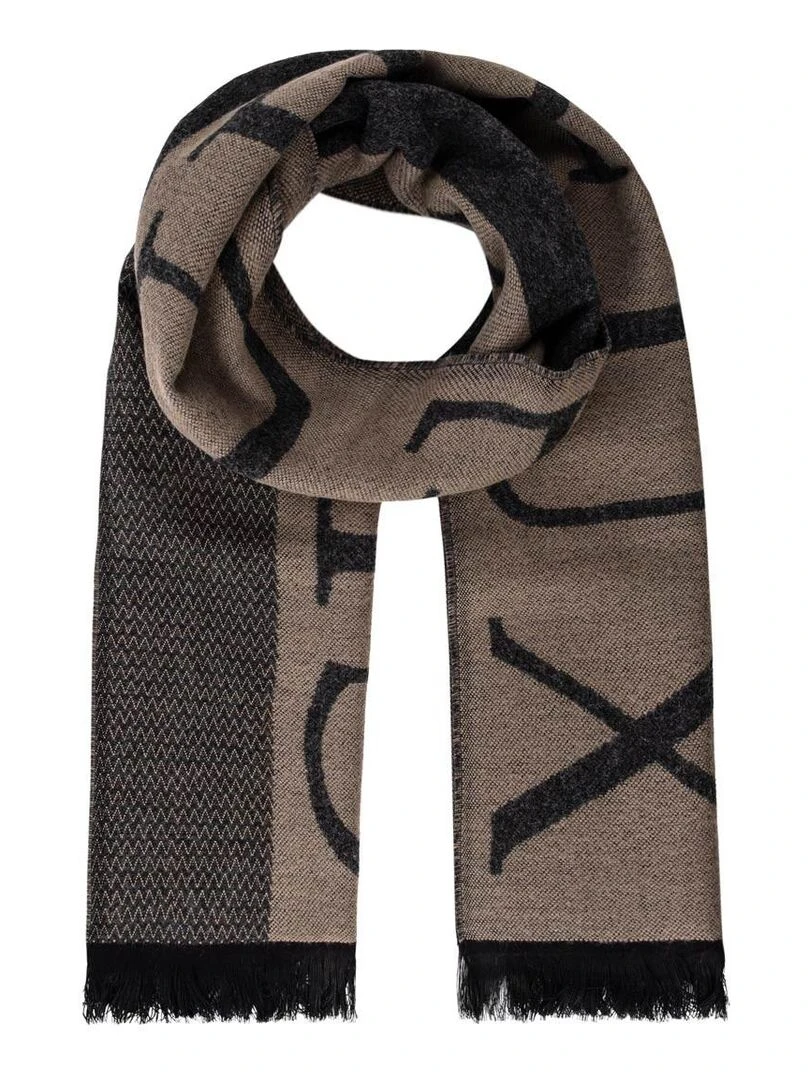 Echarpe Scribe Fabriqué en France Marron