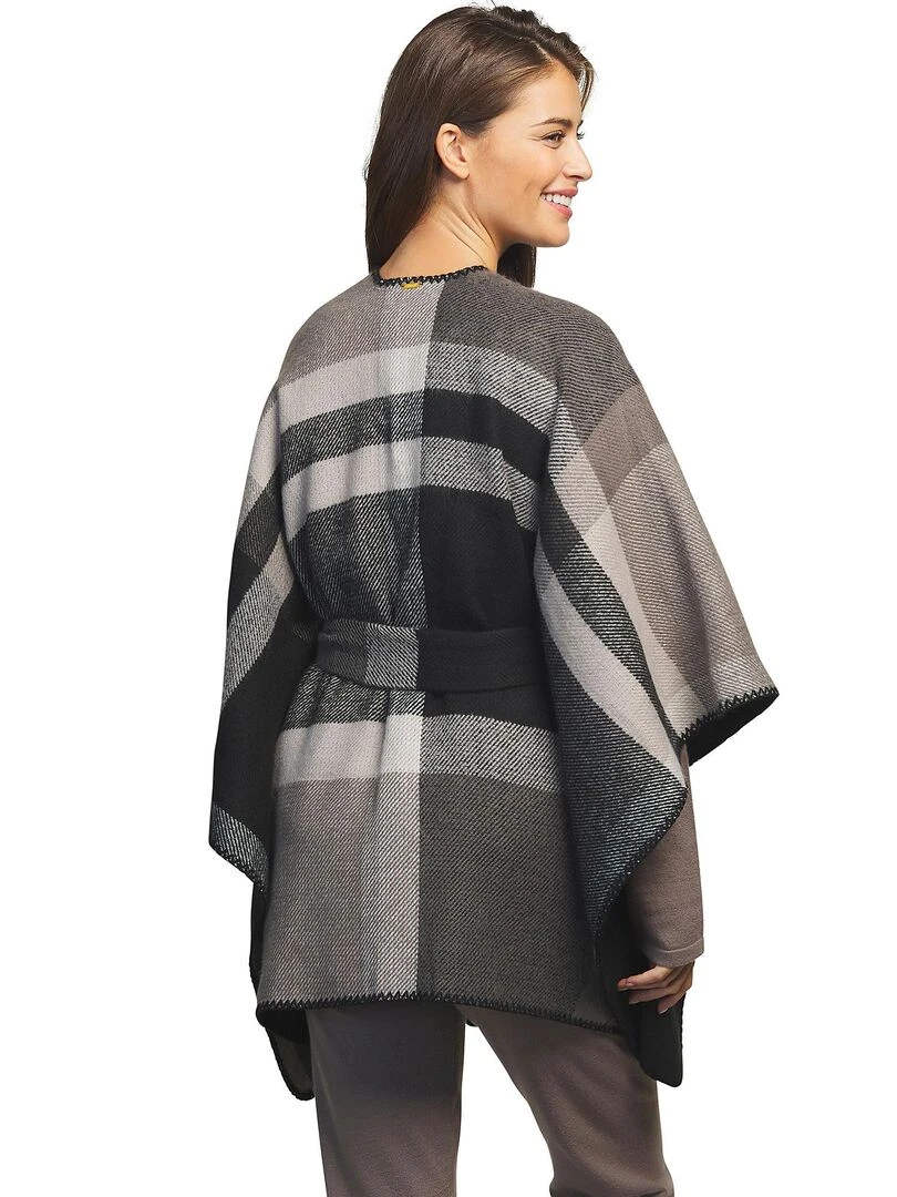 Poncho à ceinture Complementos Romantica Noir