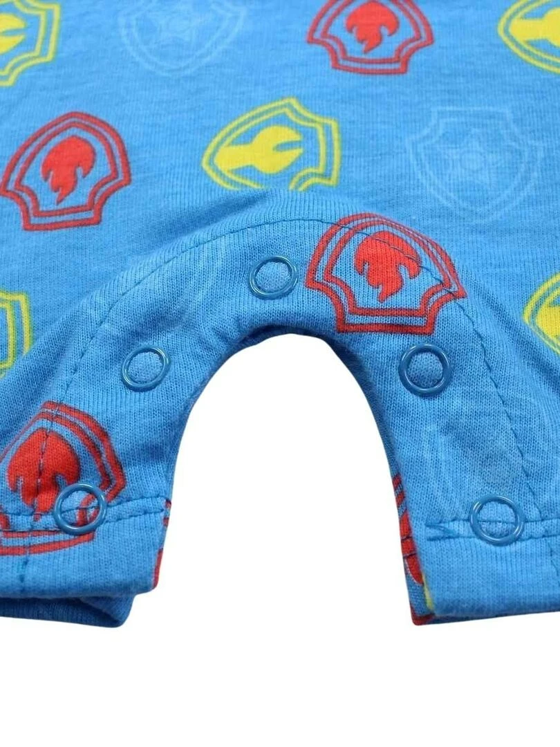 La Pat' Patrouille   Combishort bébé garçon imprimé La Pat' Patrouille en coton   Gris