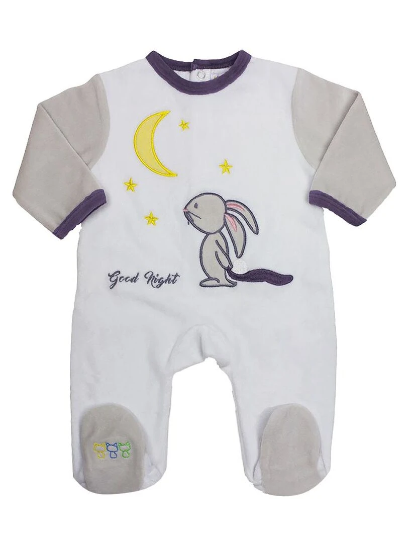 Pyjama "LAPIN" LES CHATOUNETS Blanc Violet