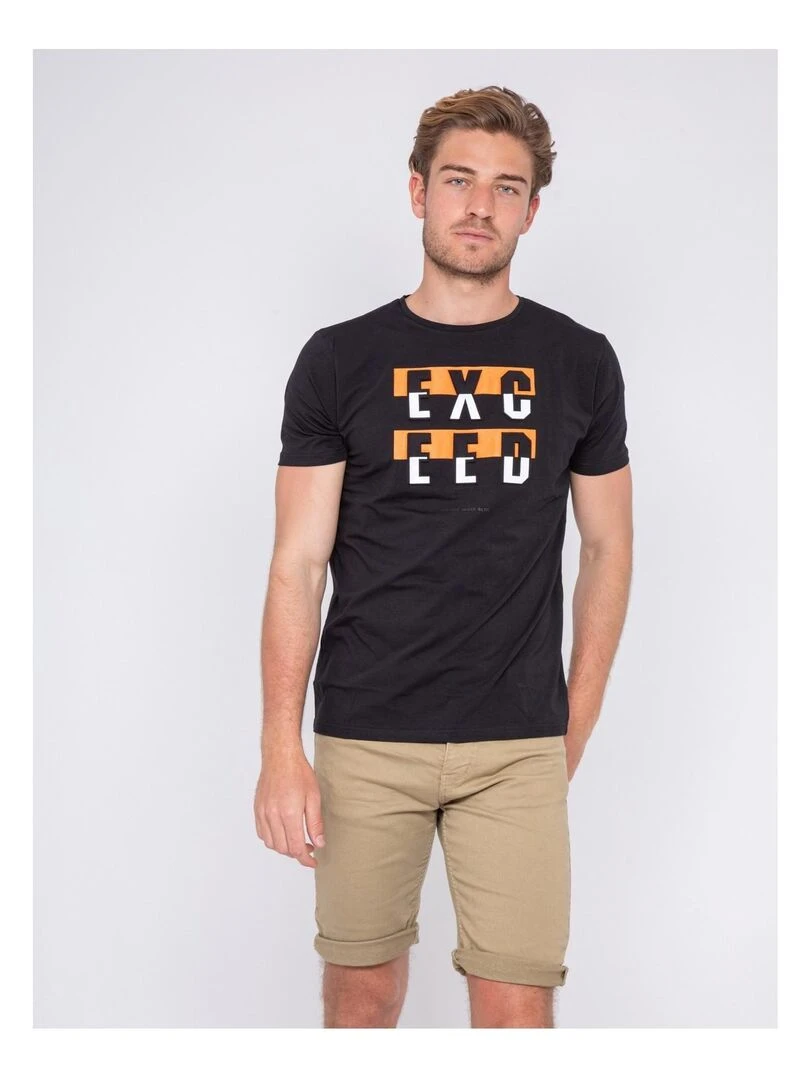 T shirt col rond motifs relief NOUKAT Orange