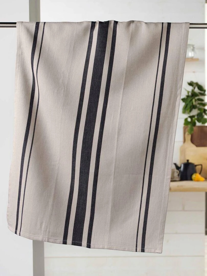 Torchon en 100% coton naturel Gris clair