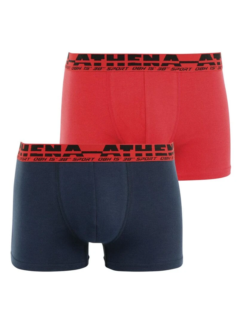 Lot de 2 boxers homme Easy Sport Bleu Rouge