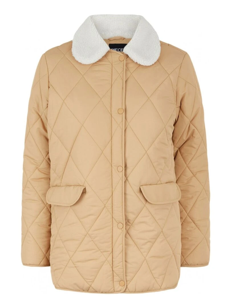Manteau matelassé Pieces Beige