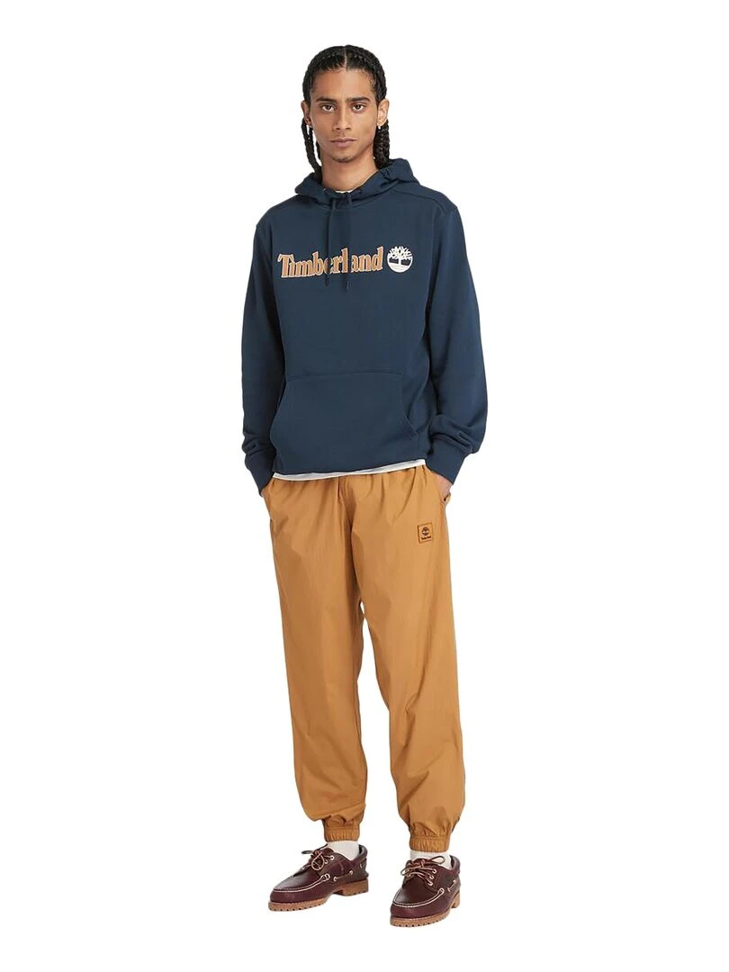 Sweat à Capuche Timberland Linear Logo   Bleu