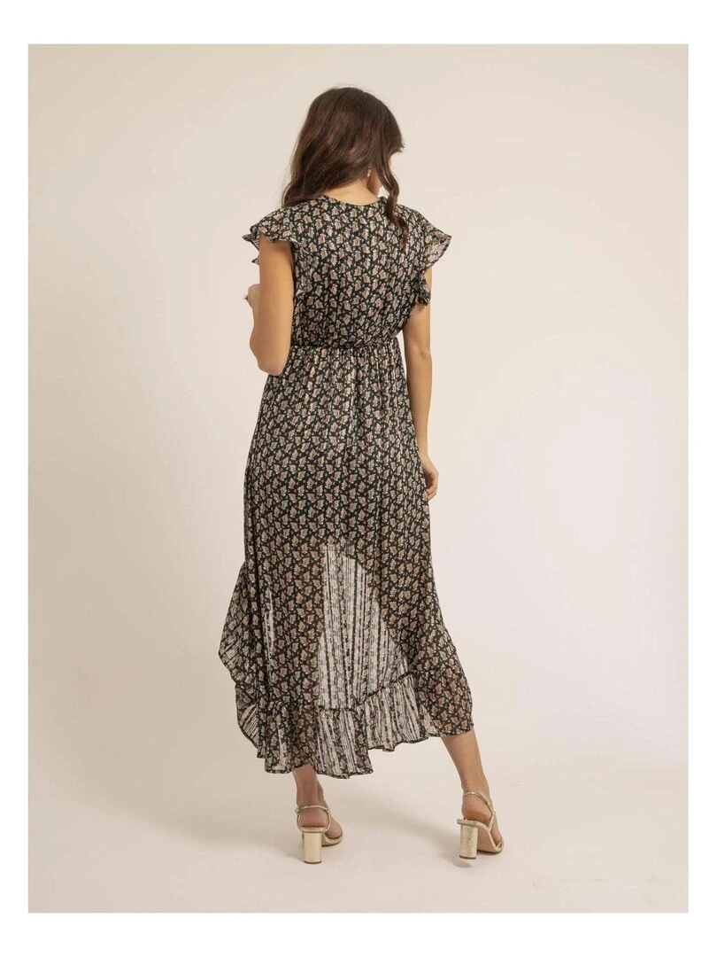Robe longue motifs IGALIE Noir
