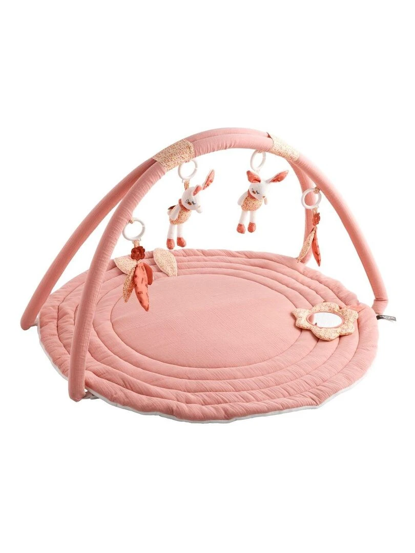 Tapis d'éveil avec arches en coton rose Rose