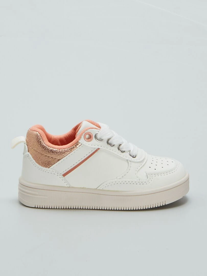 Baskets basses contrastantes Blanc
