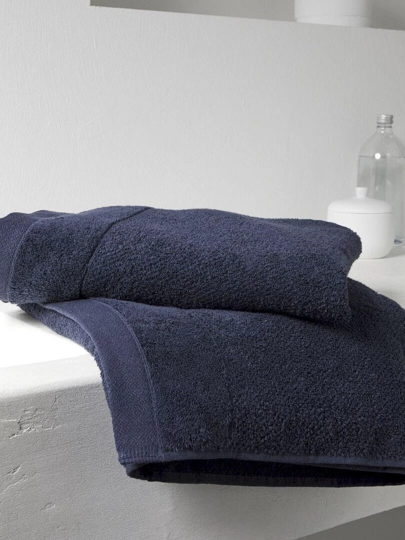 Drap de bain uni 'BIO ORGANIC' 'TODAY' Bleu marine