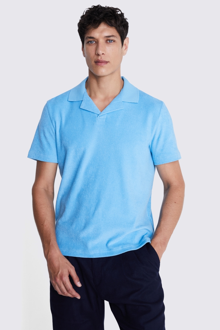 Linen Blend Pink Skipper Polo   Buy Online at Moss