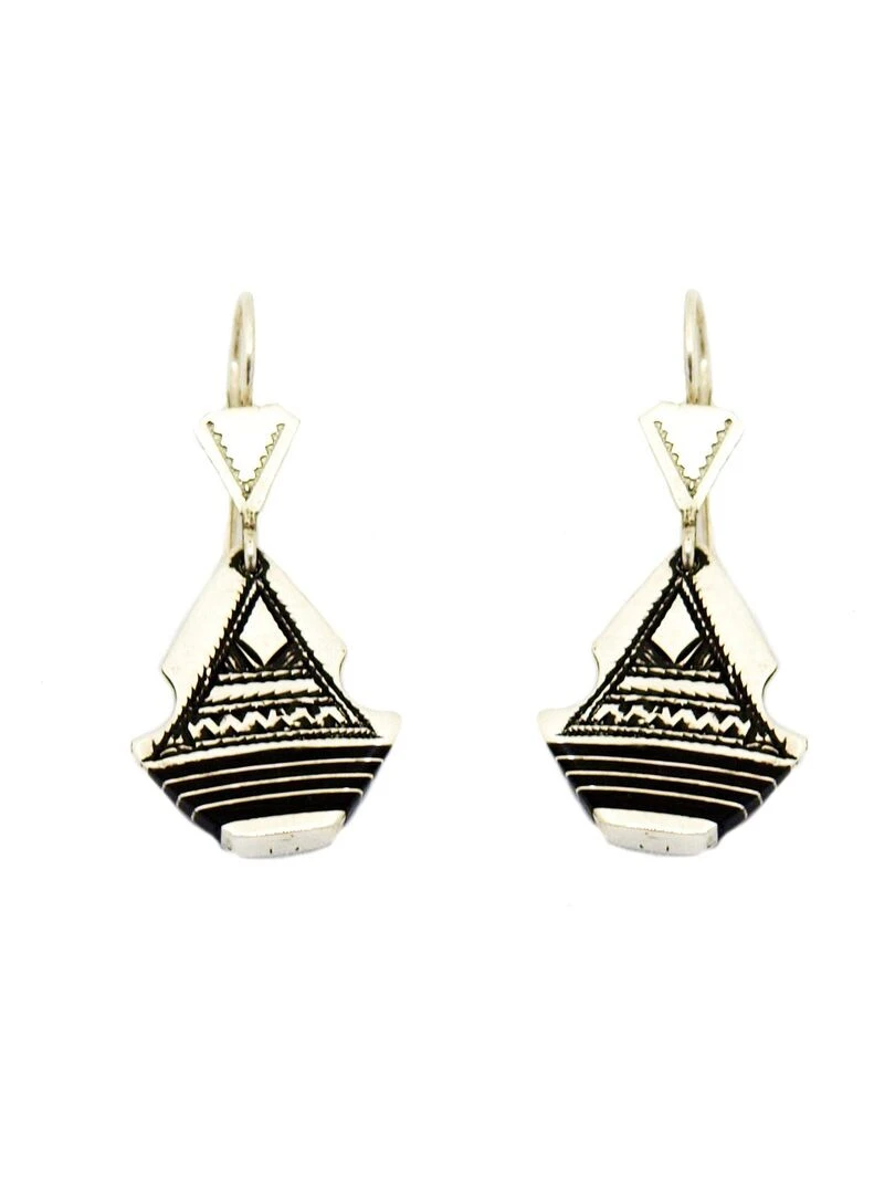 Boucles d'oreille touareg Ethnique Bijoucolor Argent
