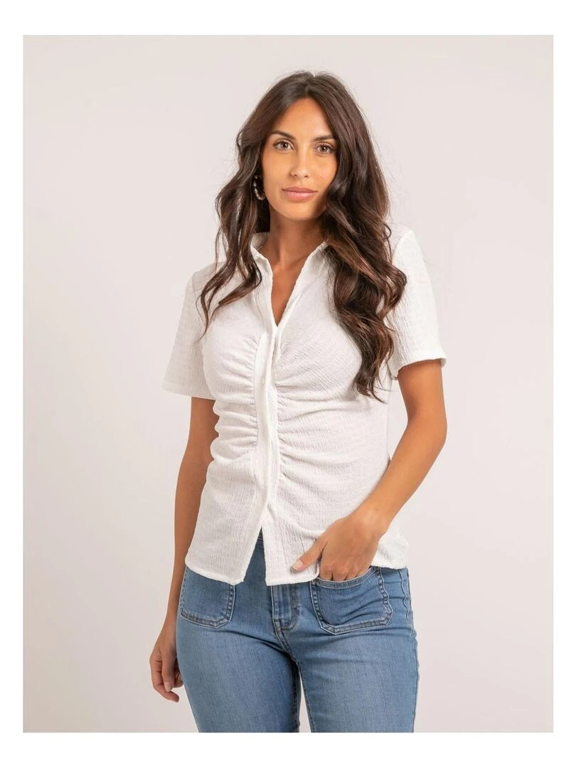 Chemise manches courtes ORLA Blanc