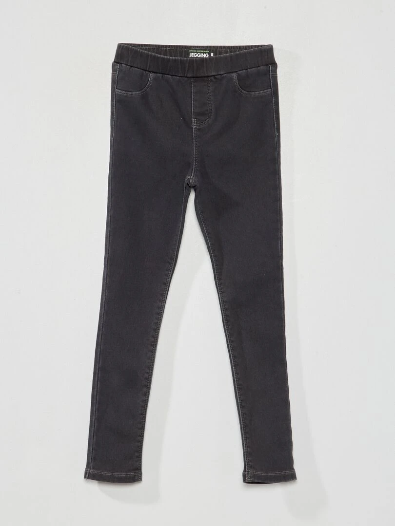 Jegging avec taille élastiquée Noir clair