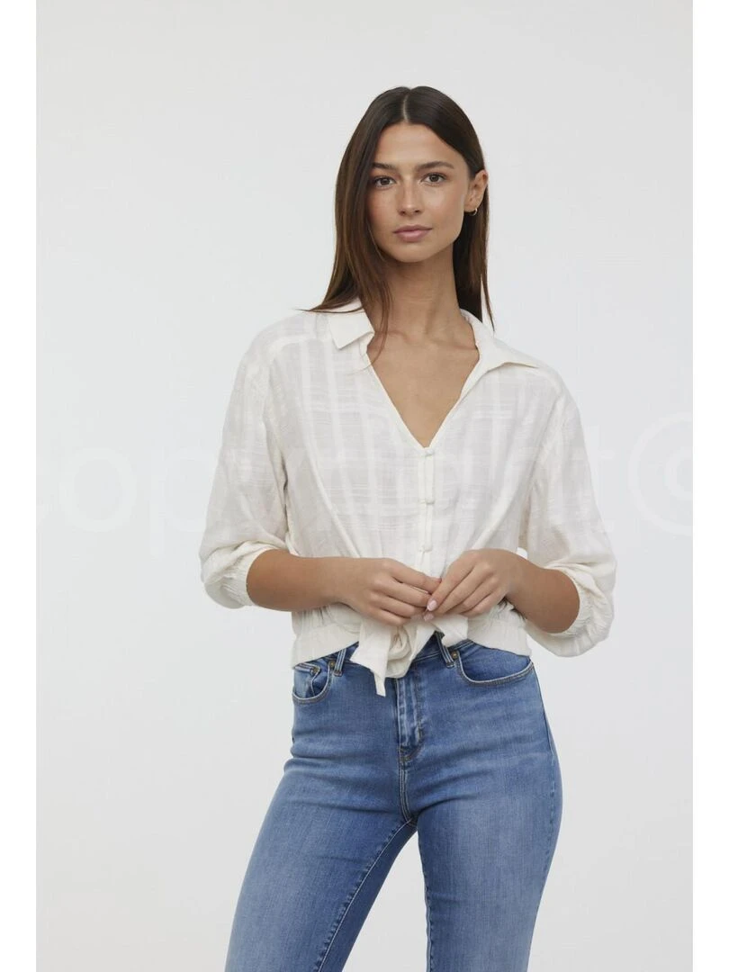Lee Cooper Chemise manches 3/4 coton regular DATINA Rose clair