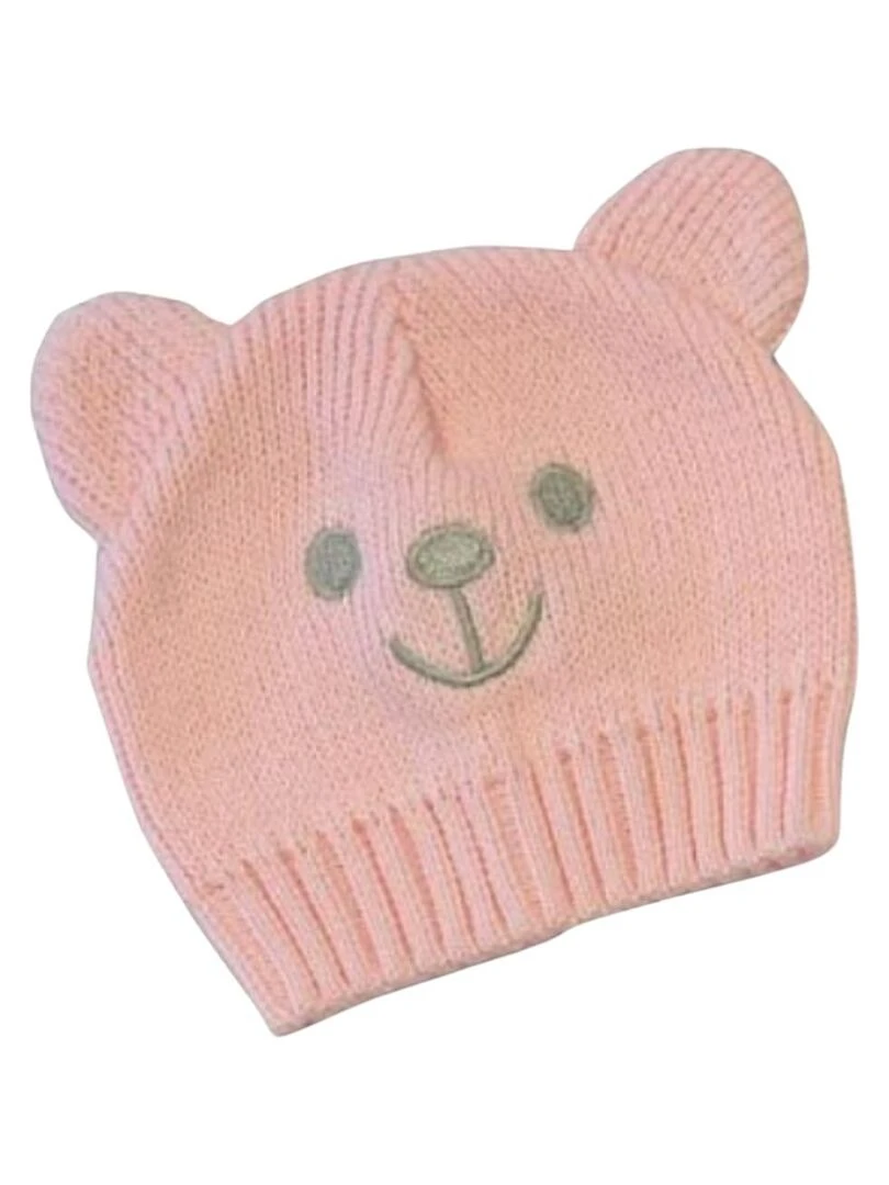 Bonnet ourson pour bébé prématuré Rose Rose