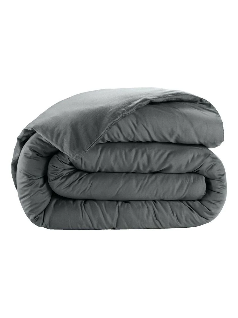 Housse de couette Satin de Coton   Gris foncé