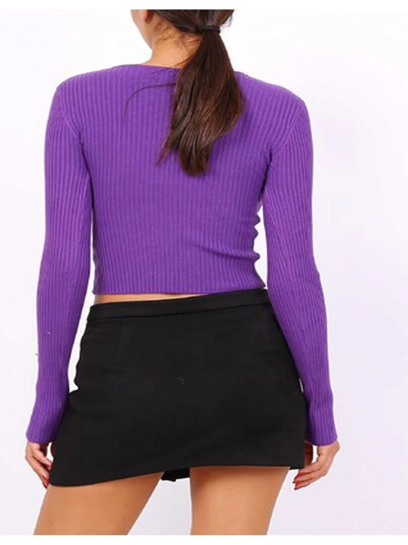 Pull col v Kebello   Violet