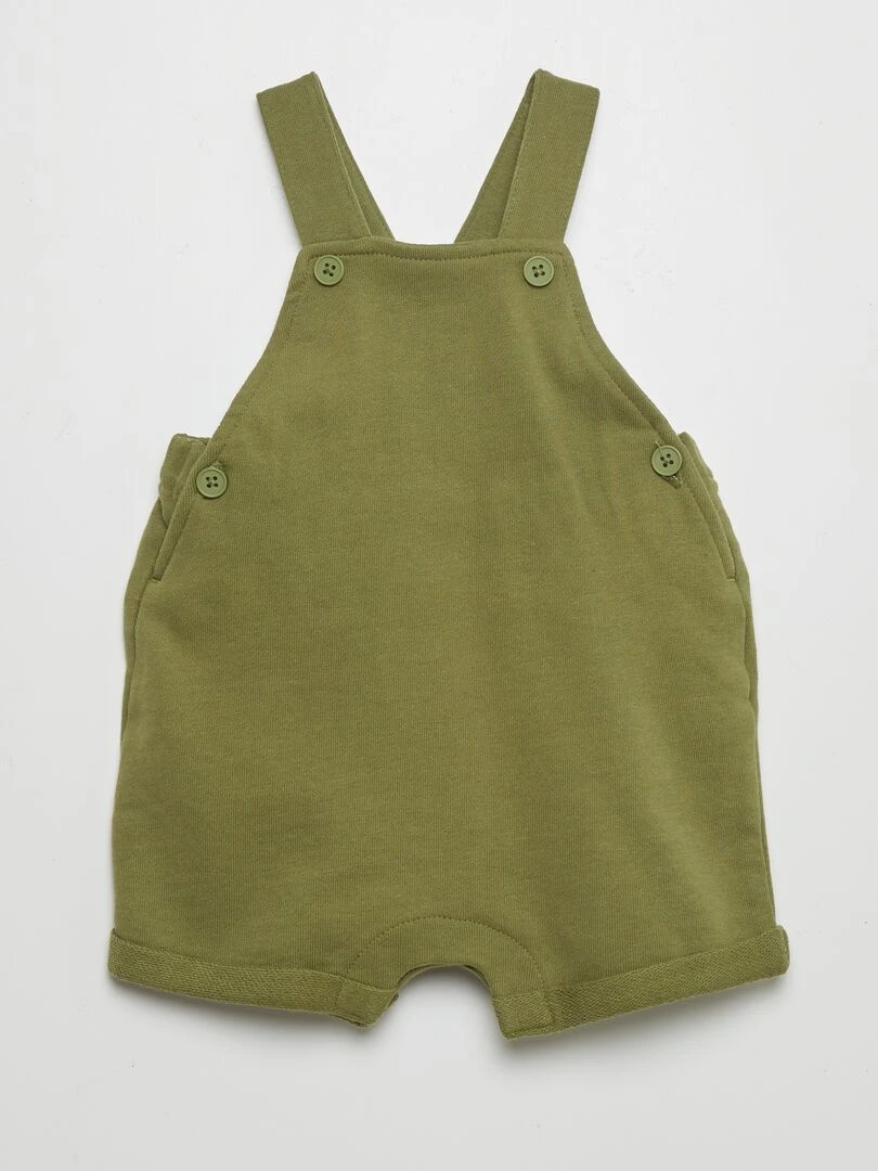 Salopette en french terry Kaki