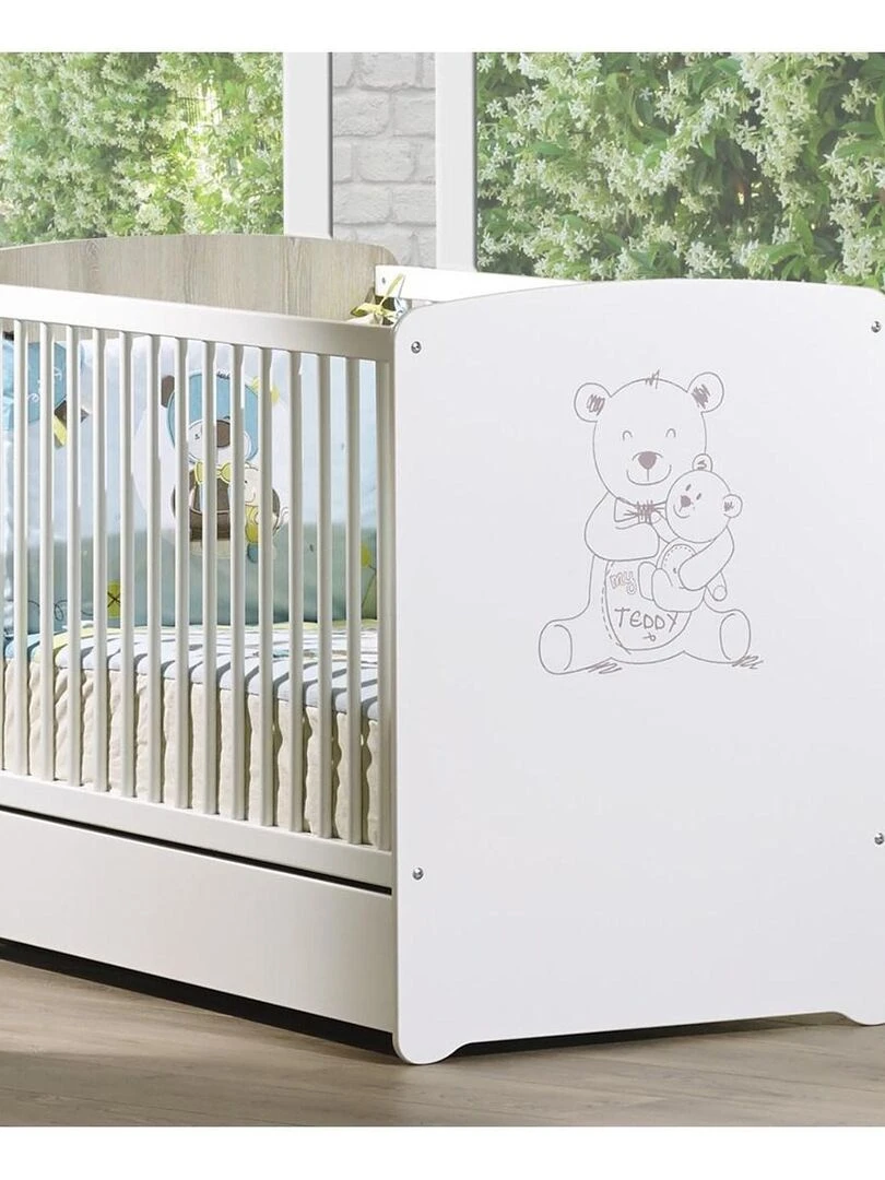 Lit bébé TEDDY BABYPRICE Blanc
