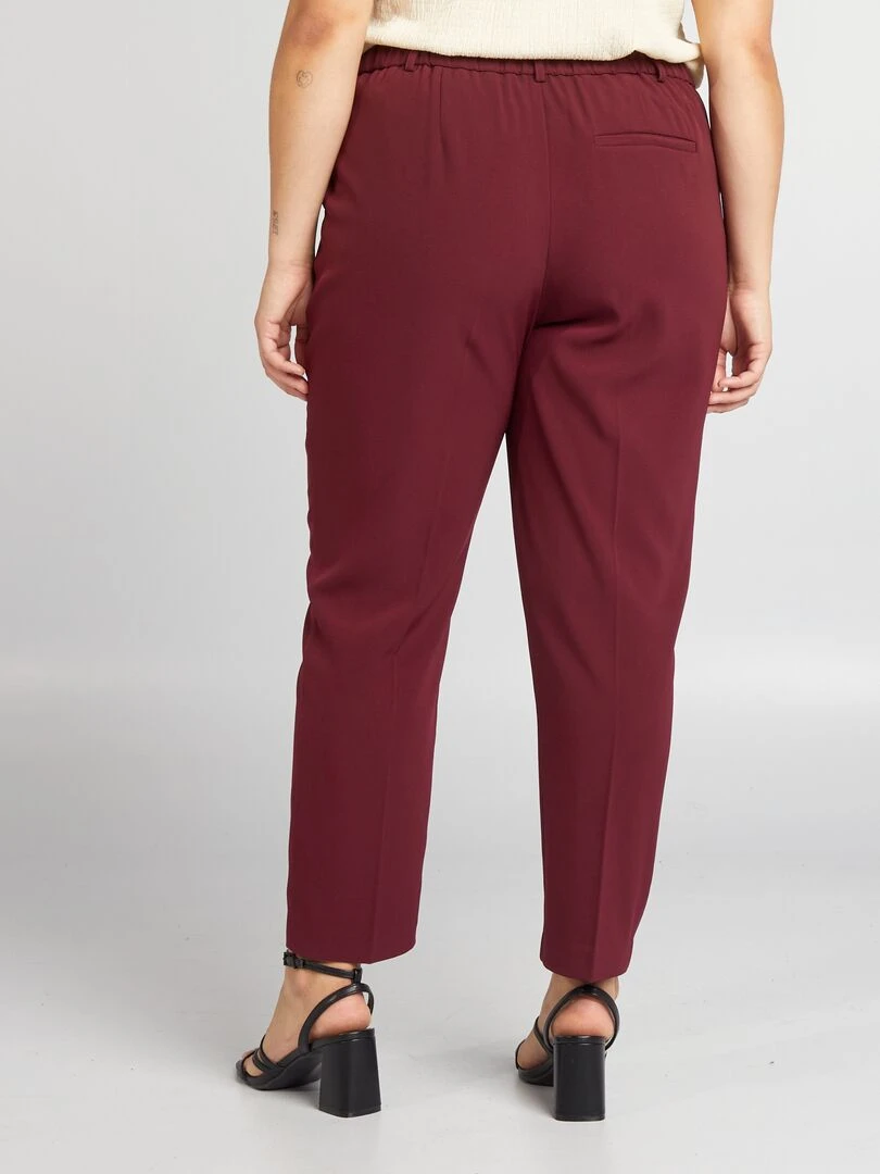 Pantalon cigarette   Bordeaux