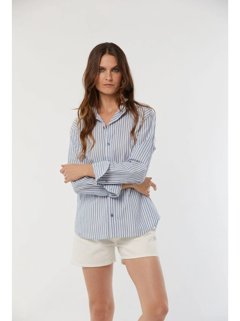 Lee Cooper Chemise manches longues coton loose DHIMMI Bleu