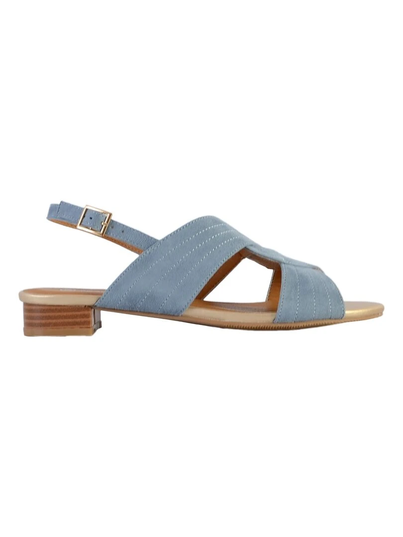 Sandale plate à bride The Divine Factory*   Bleu
