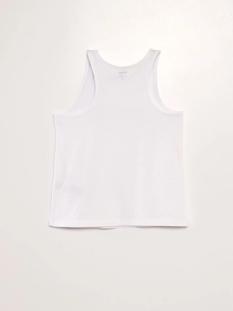 Débardeur imprimé à dos nageur   Blanc