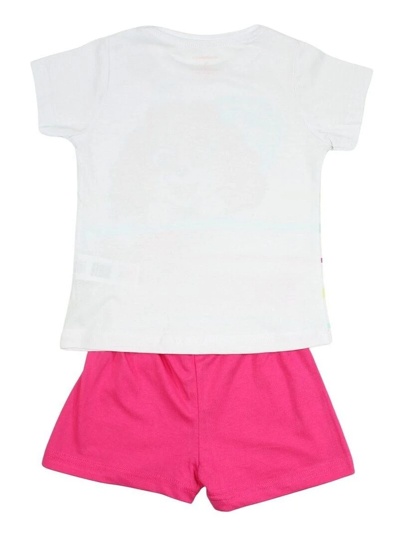 Paw Patrol Ensemble T shirt short fille Imprimé La Pat' Patrouille Rose fushia
