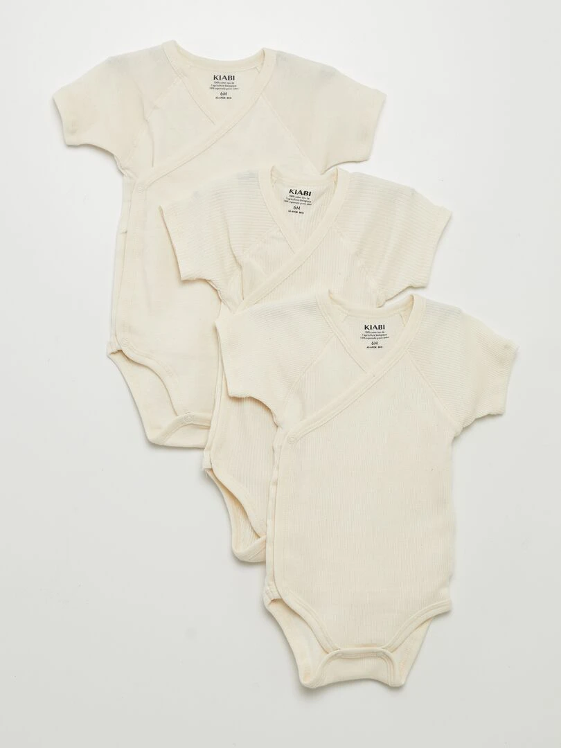 Lot de 3 bodies undyed Beige