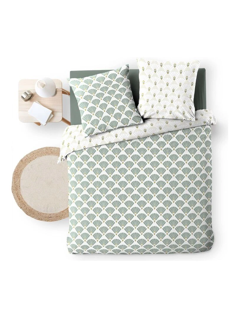 Housse couette + taies 220 x 240 cm artchic Diane Blanc